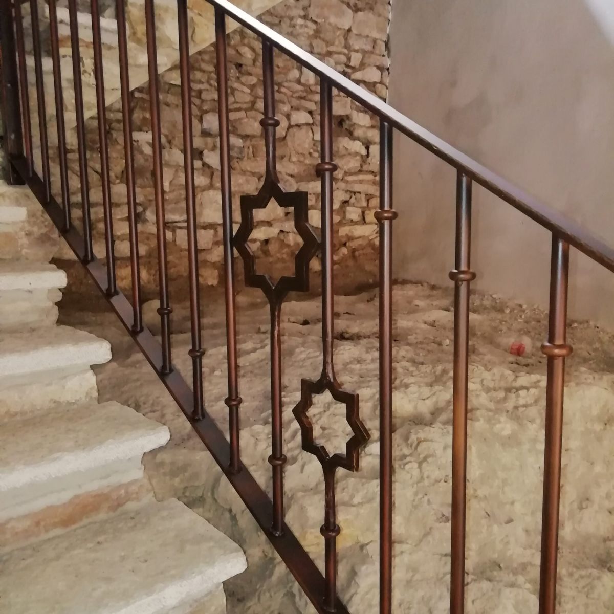 Foto de trabajo de barandilla de escalera
