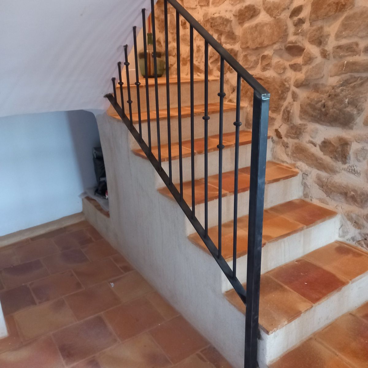 Foto de trabajo de barandilla de escalera