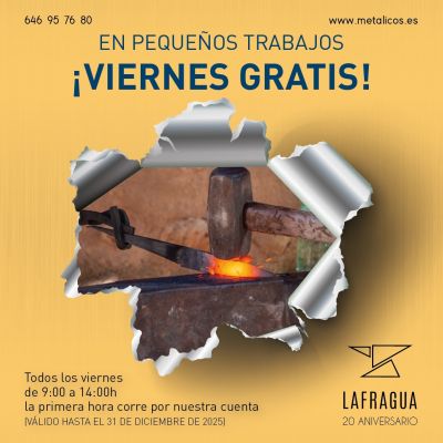 Cartel de taller viernes gratis